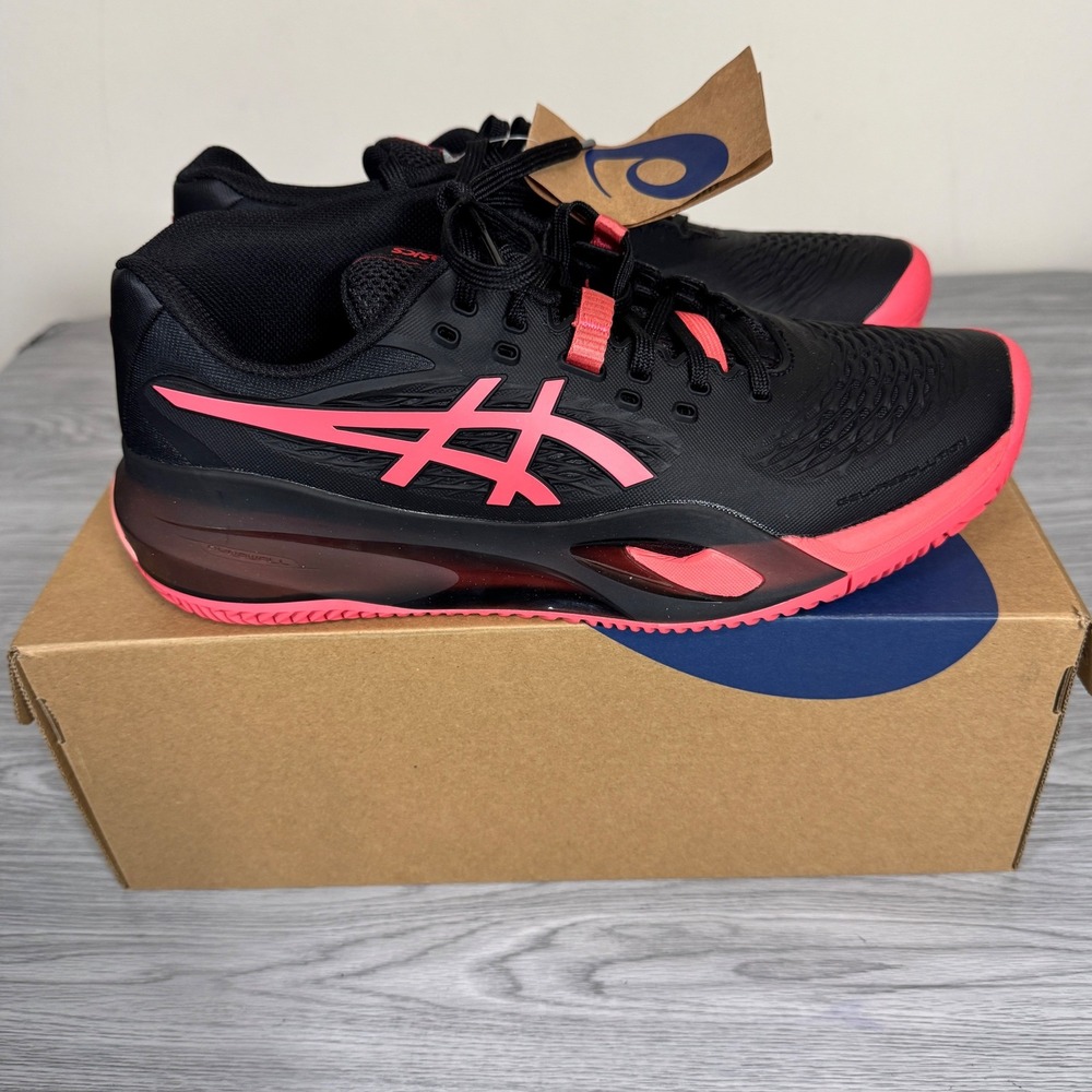 Asics Gel-Resolution X Clay Women Black Sienna Tennis Shoes 1042A277-001 Size 10
